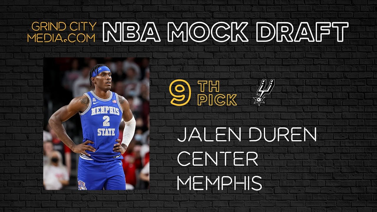 2022 NBA Mock Draft Jalen Duren as 9 Pick to San Antonio Spurs