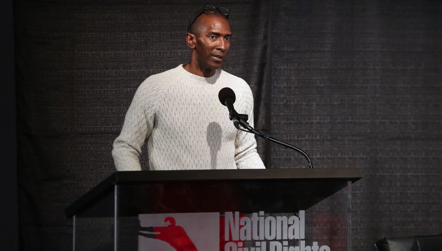 Elliot Perry speaking at National Civil Rights Museum