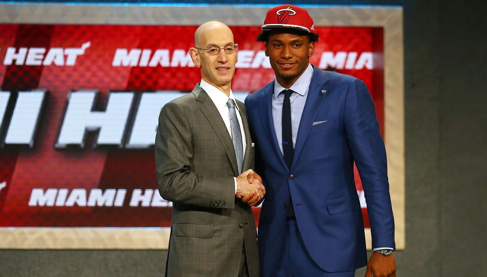 Justise Winslow and Adam Silver