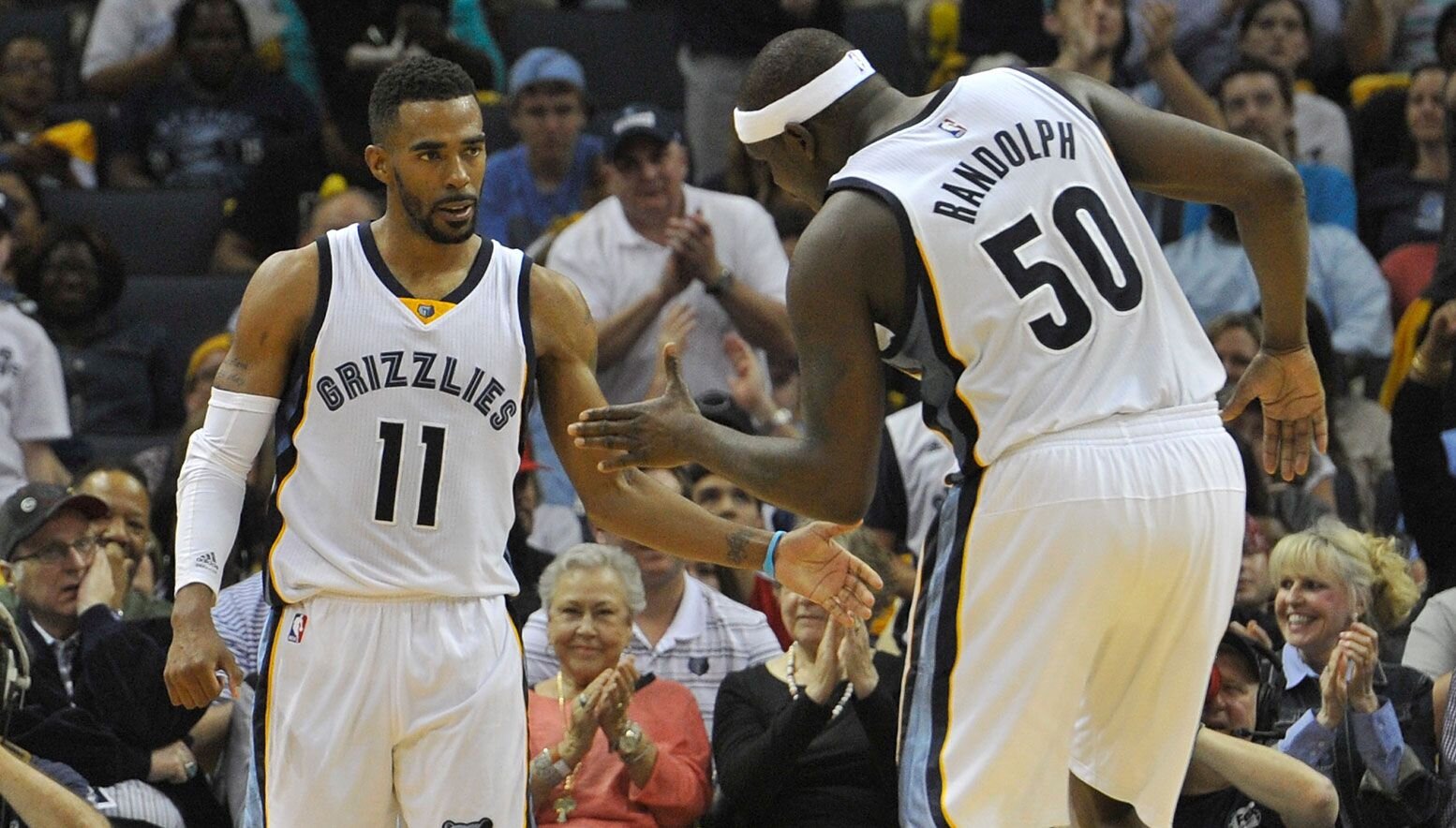 Mike Conley and Zack Randolph high five