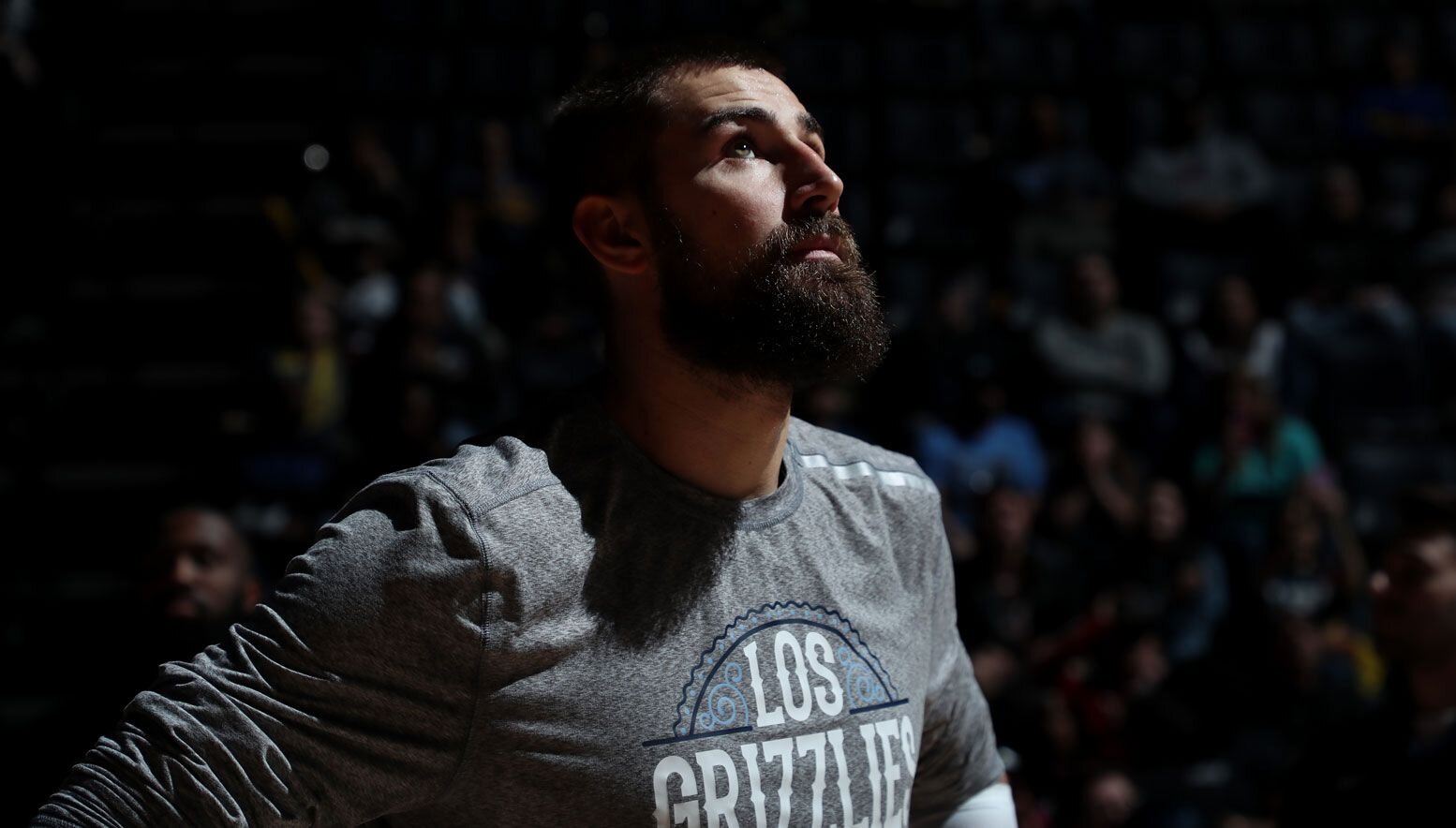 Jonas Valanciunas looks on