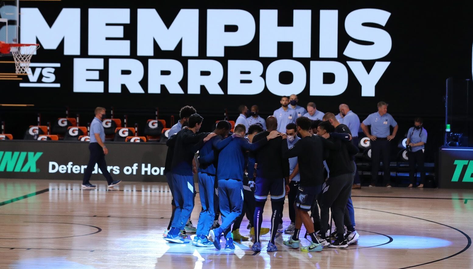 Memphis Grizzlies Team Huddle