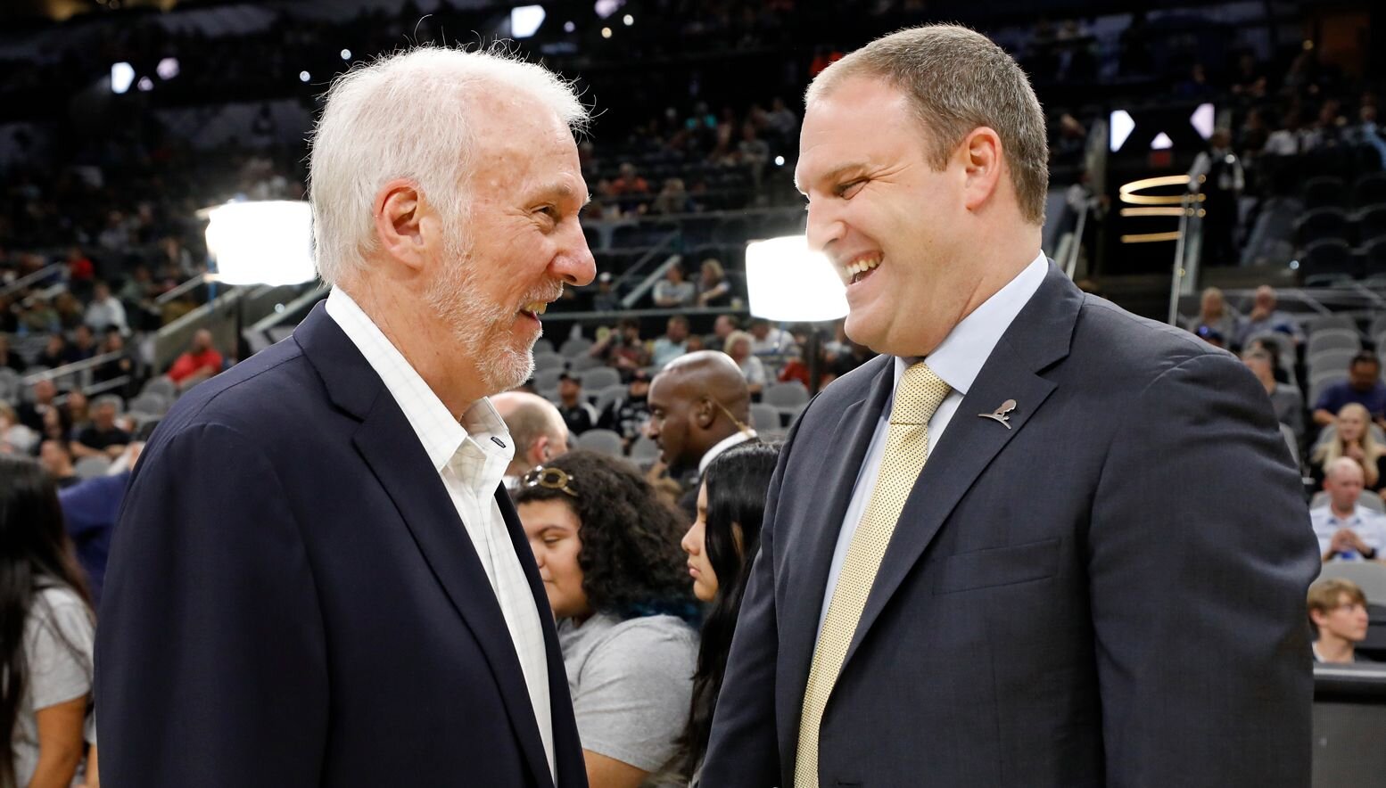 Gregg Popovich and Taylor Jenkins