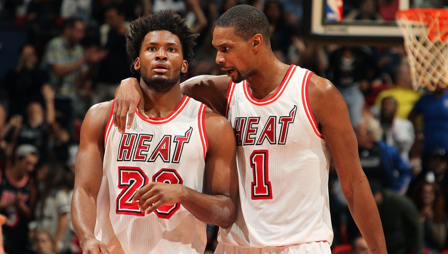 Justise Winslow and Chris Bosh