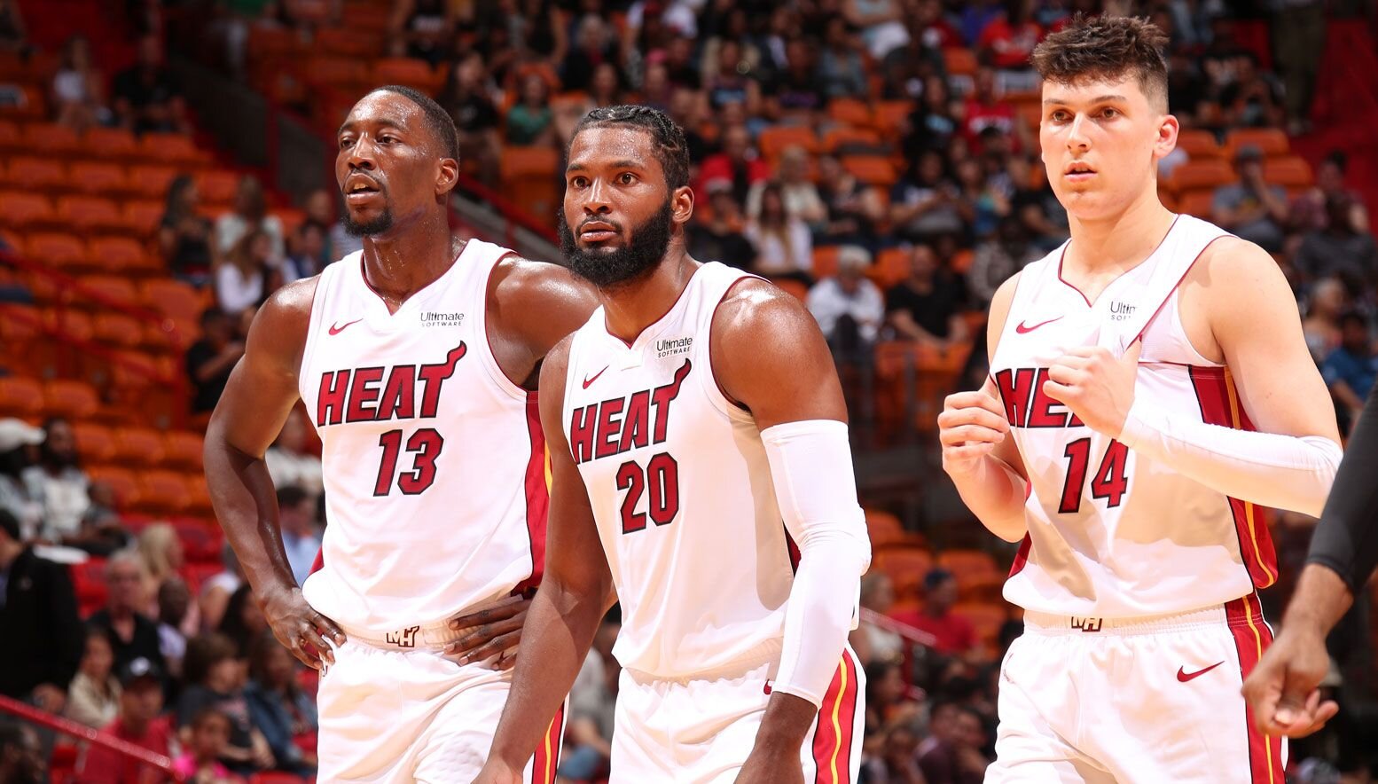 Justise Winslow, Bam Adebayo, and Tyler Herro