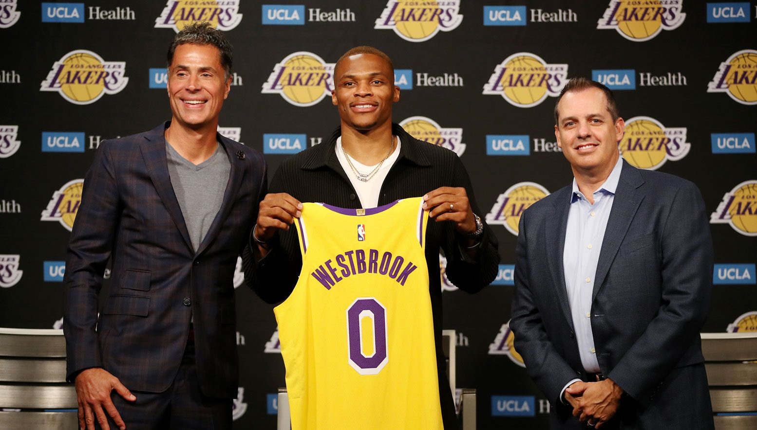 Russell Westbrook introduced by the Lakers