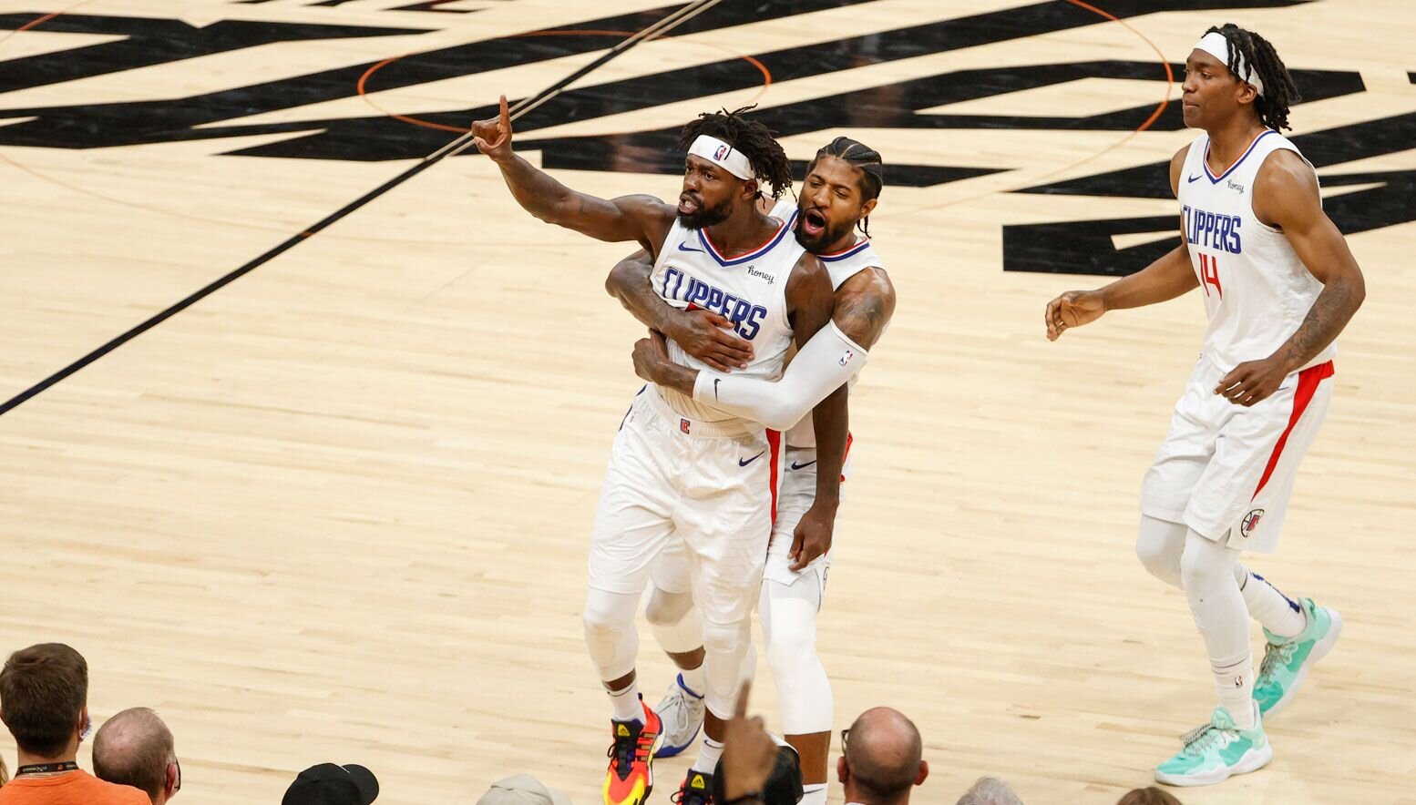 Patrick Beverley celebrating on the court