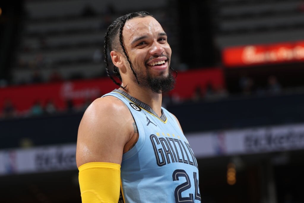 MEMPHIS, TN - DECEMBER 7: Dillon Brooks #24 of the Memphis Grizzlies smiles during the game against the Oklahoma City Thunder on December 7, 2022 at FedExForum in Memphis, Tennessee. Photo by Joe Murphy/NBAE via Getty Images