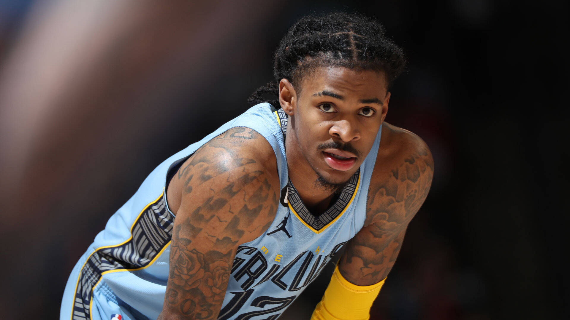 MEMPHIS, TN - DECEMBER 15: Ja Morant #12 of the Memphis Grizzlies looks on during the game against the Milwaukee Bucks on December 15, 2022 at FedExForum in Memphis, Tennessee.