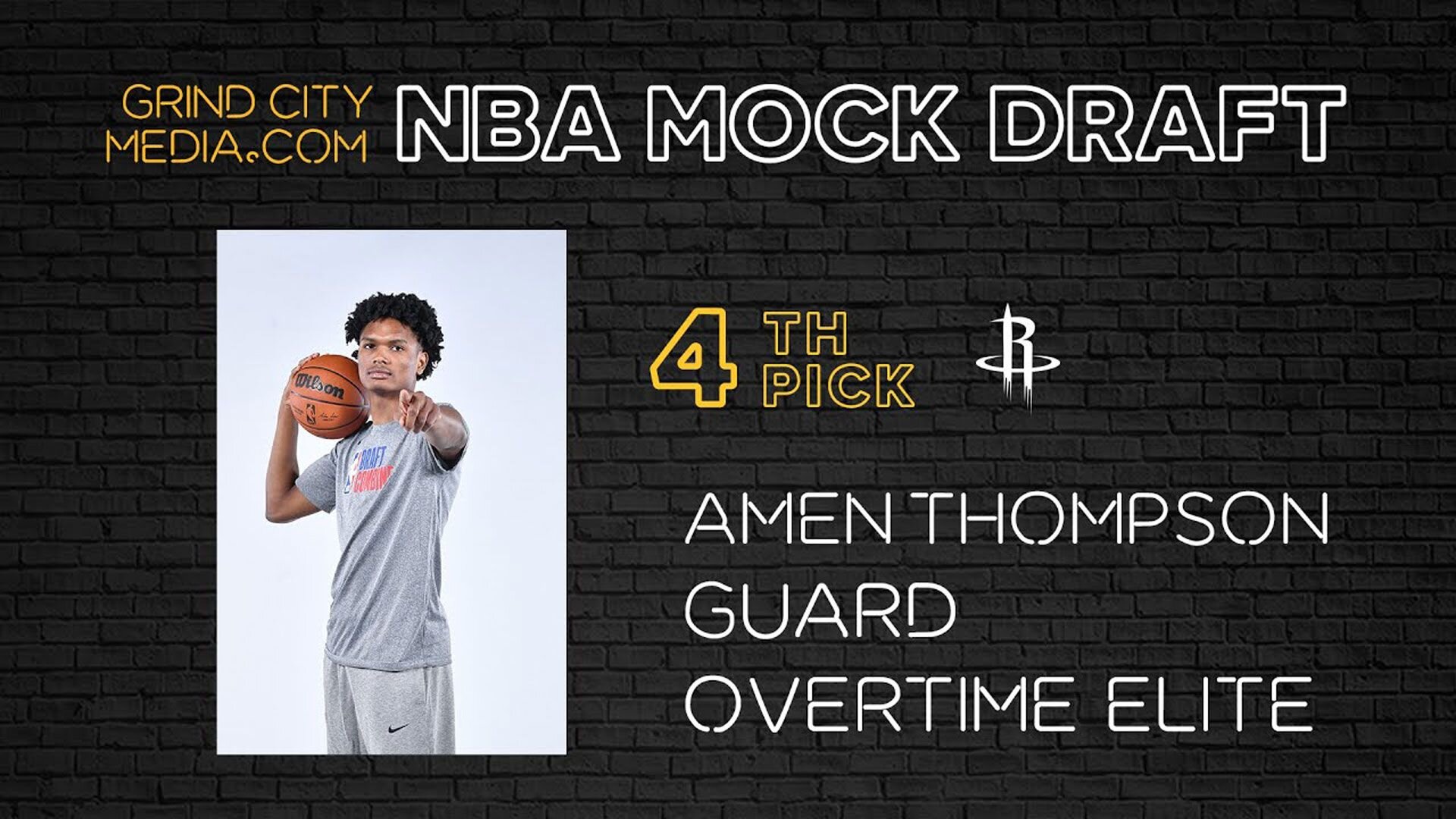 Rockets go with Amen Thompson with 4th pick of NBA draft