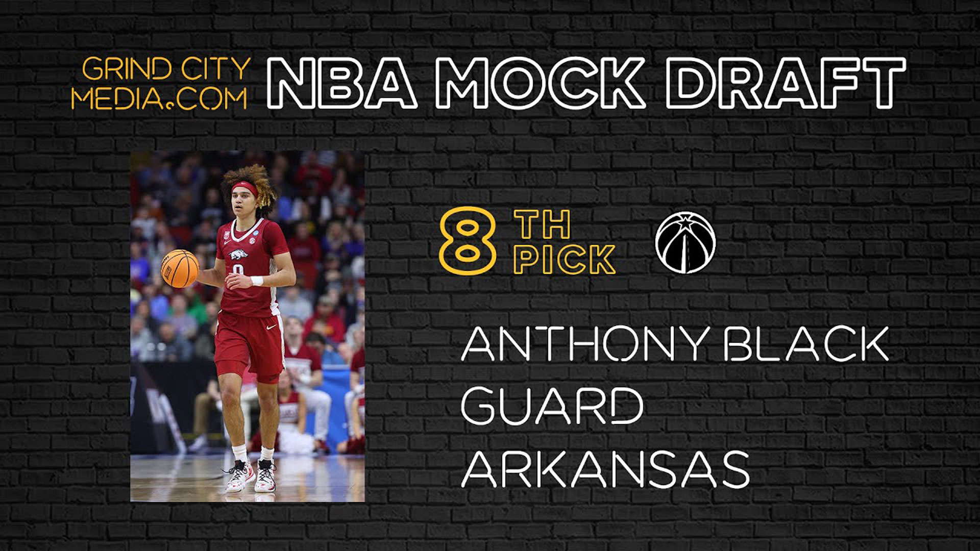 Washington Wizards 8 Pick Anthony Black 2023 NBA Mock Draft Grind