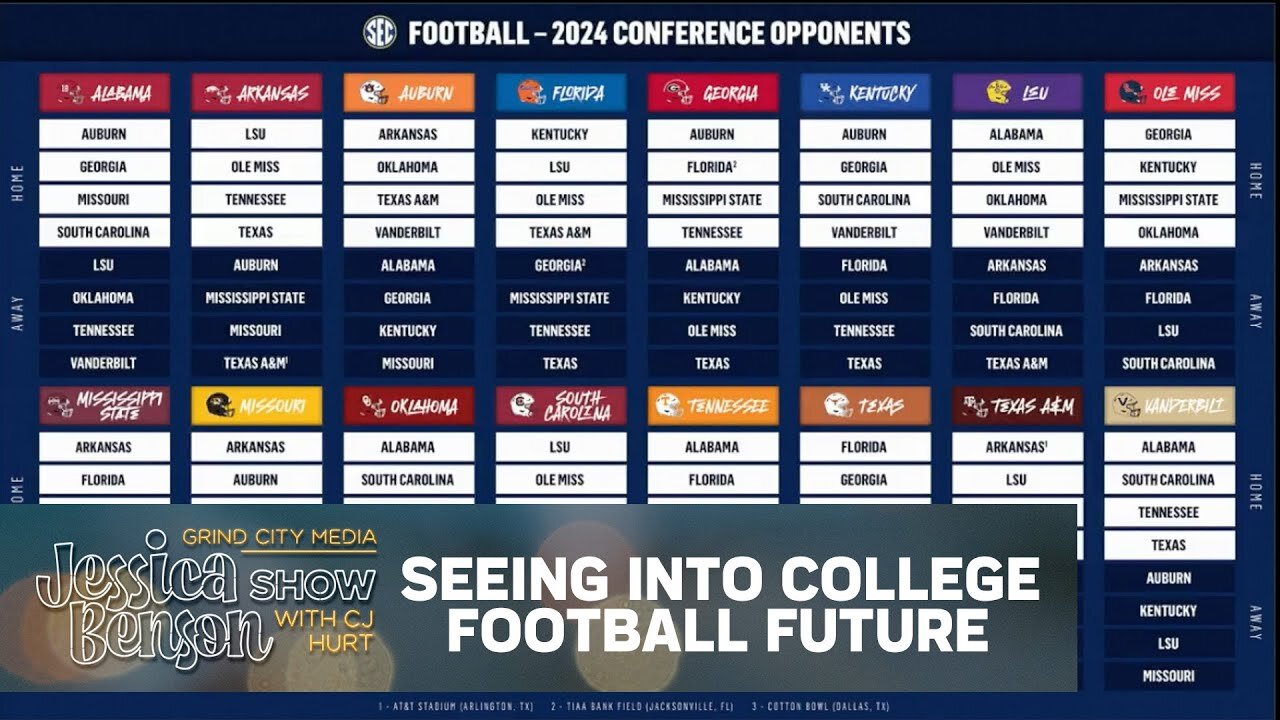 SEC Football Schedule Jessica Benson Show Grind City Media