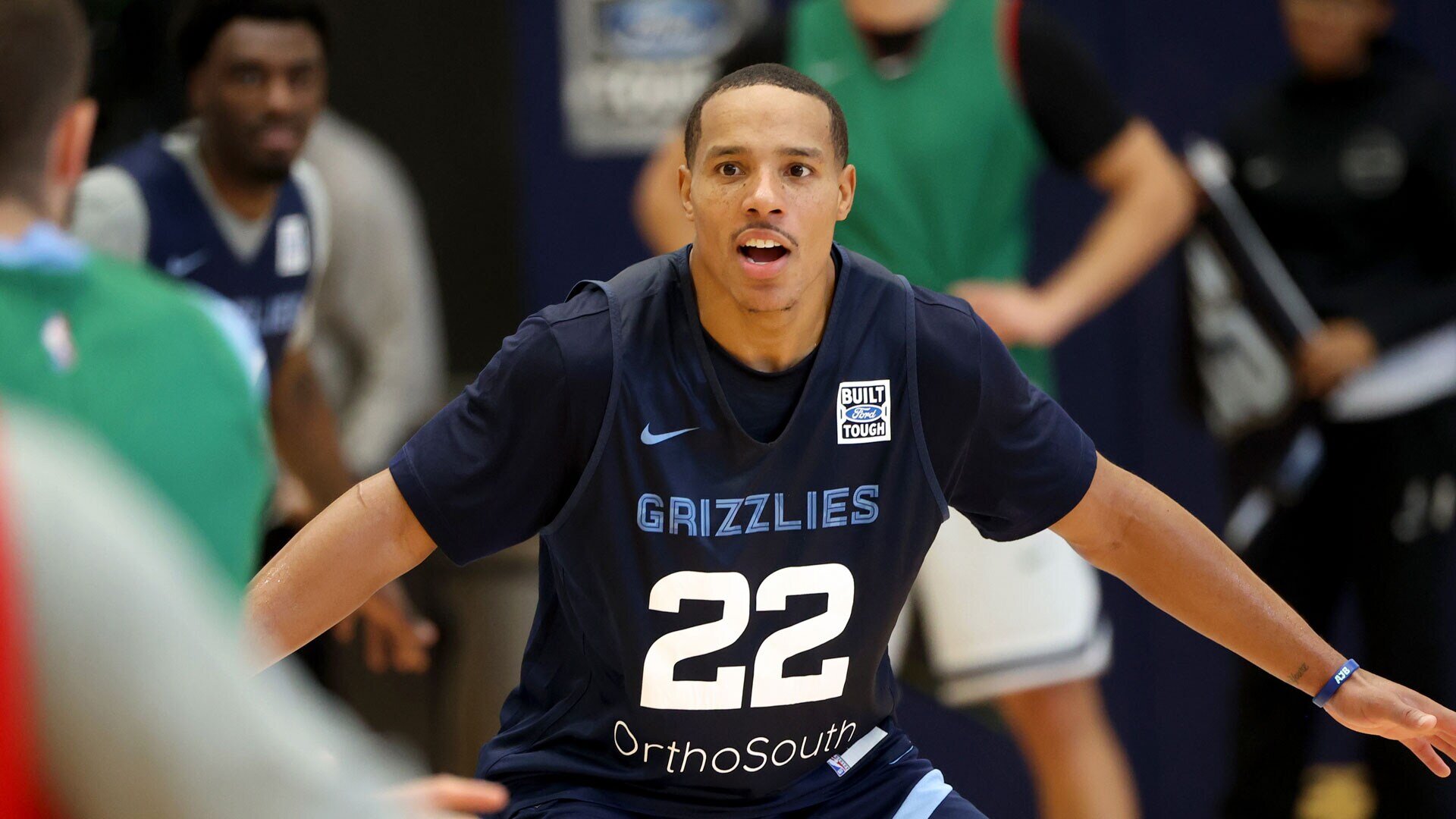 MEMPHIS, TN - OCTOBER 3: of the Memphis Grizzlies during a team practice on October 3, 2023 at FedExForum in Memphis, Tennessee.