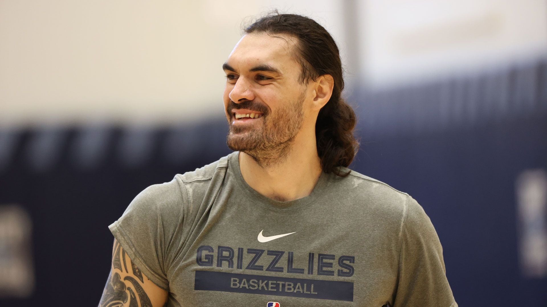 MEMPHIS, TN - FEBRUARY 27: Steven Adams #4 of the Memphis Grizzlies participates in an all access team practice on February 27, 2023 at FedExForum in Memphis,