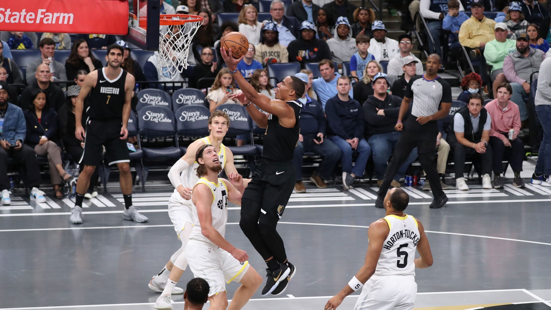 MEMPHIS, TN - NOVEMBER 10: Desmond Bane #22 of the Memphis Grizzlies shoots the ball during the game against the Utah Jazz during the In-Season Tournament on November 10, 2023 at FedExForum in Memphis, Tennessee.