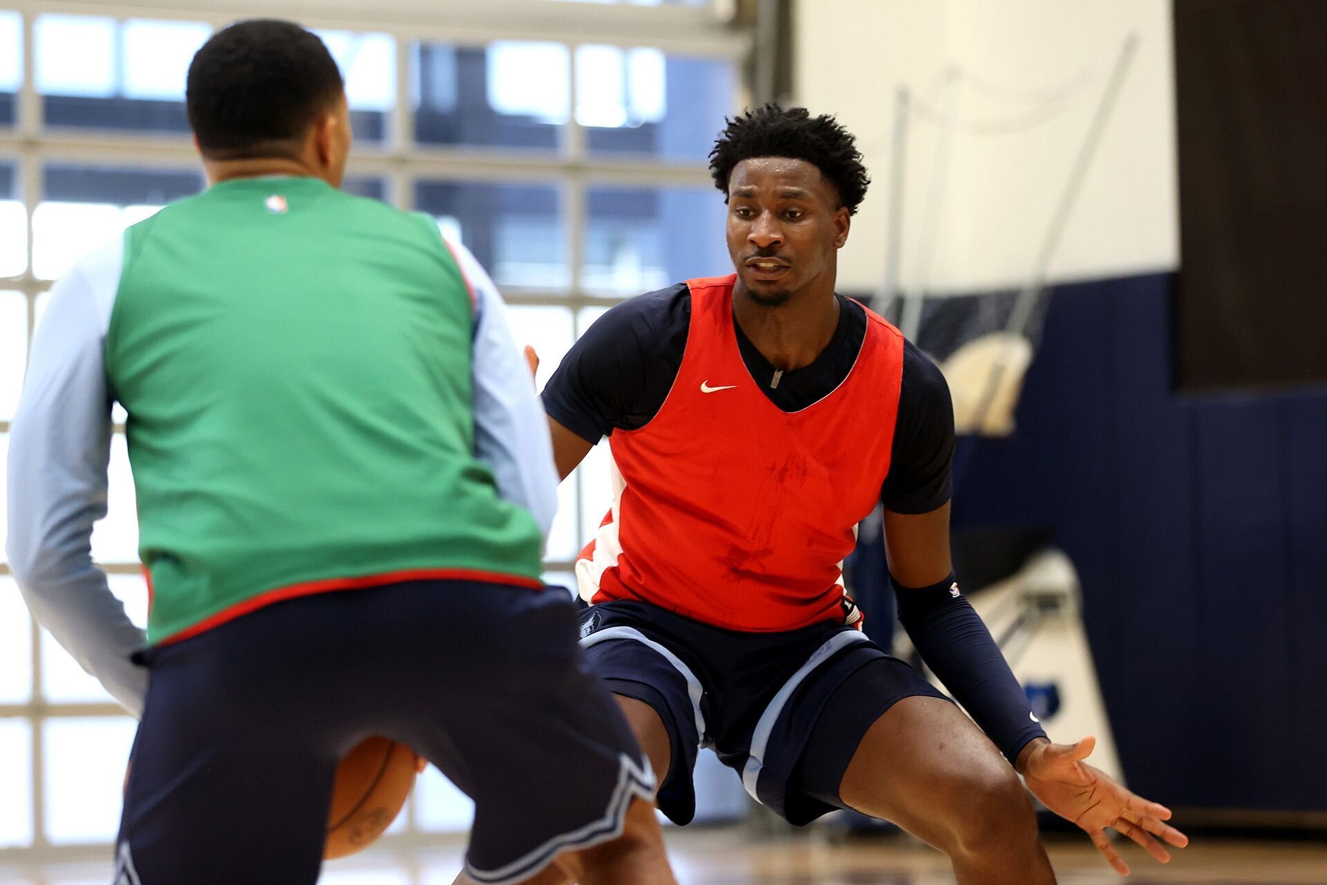 MEMPHIS, TN - OCTOBER 3: Jaren Jackson Jr. #13 of the Memphis Grizzlies during a team practice on October 3, 2023 at FedExForum in Memphis, Tennessee.