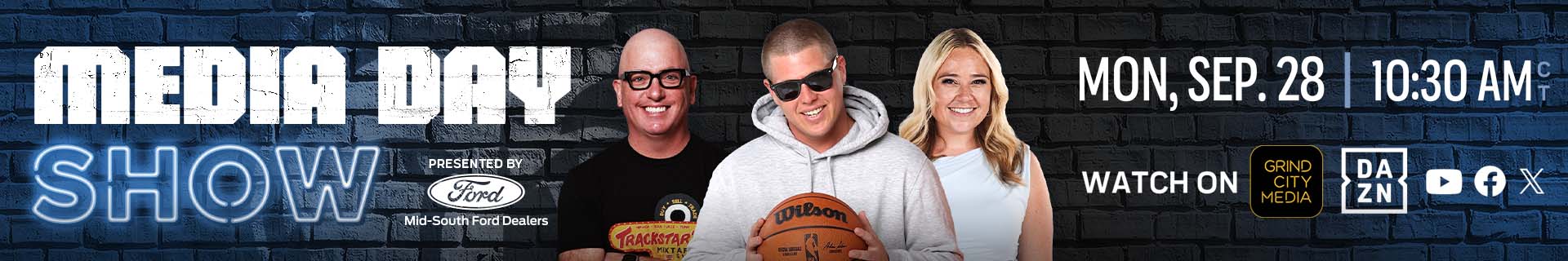 Grind City Media's Media Day Show | Mon, Sep 28 @ 10:30 AM